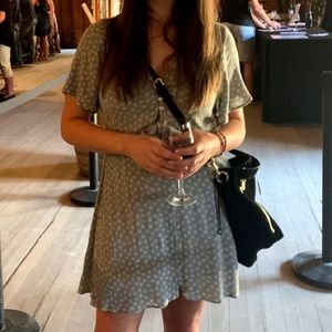 Abercrombie & Fitch green floral dress